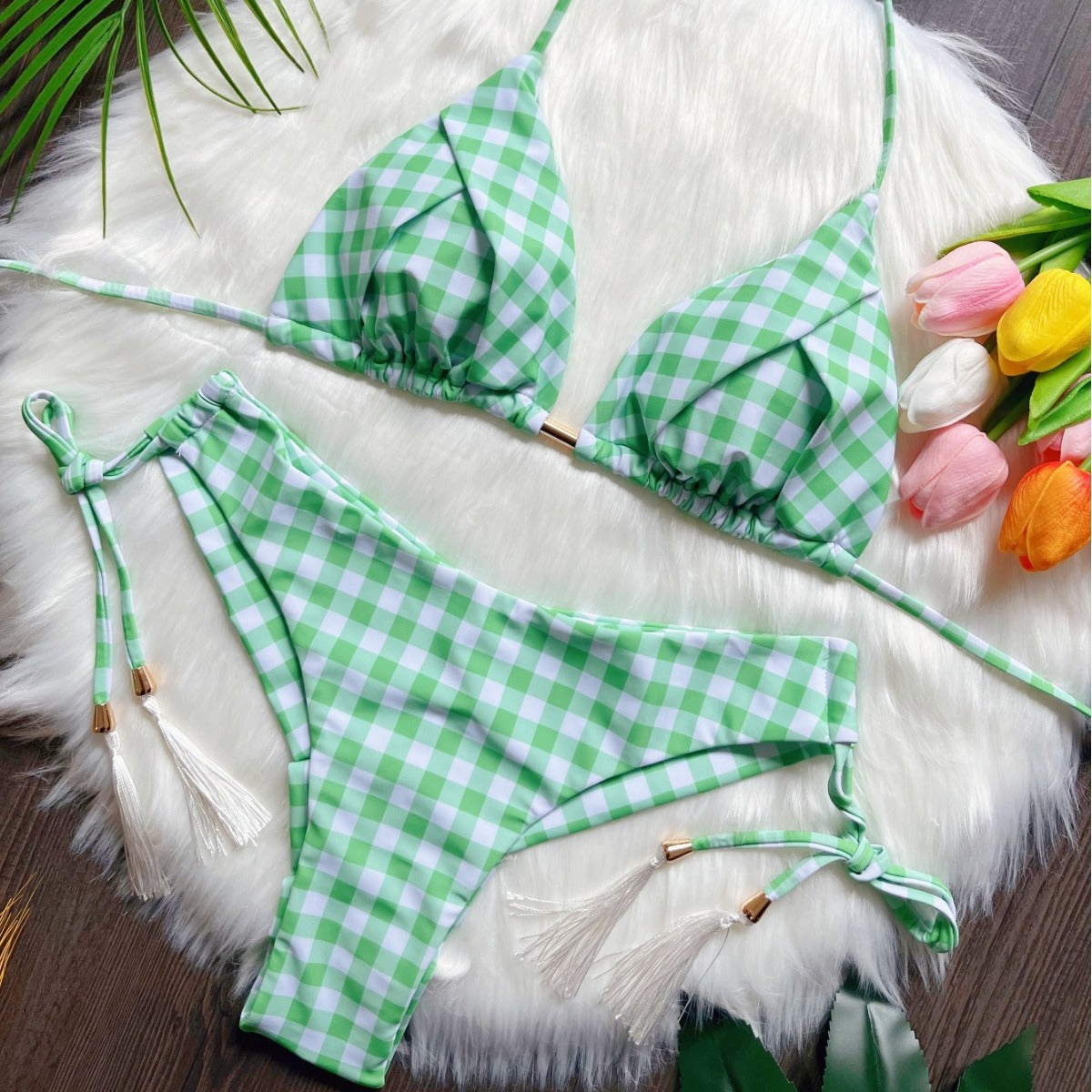 Printed Split Bikini Swimsuit Sexy Triangle Women Swimsuit Swimming Suit