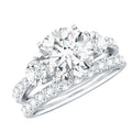 Certified 4.50 CT Round Moissanite Bridal Ring Set For Wedding