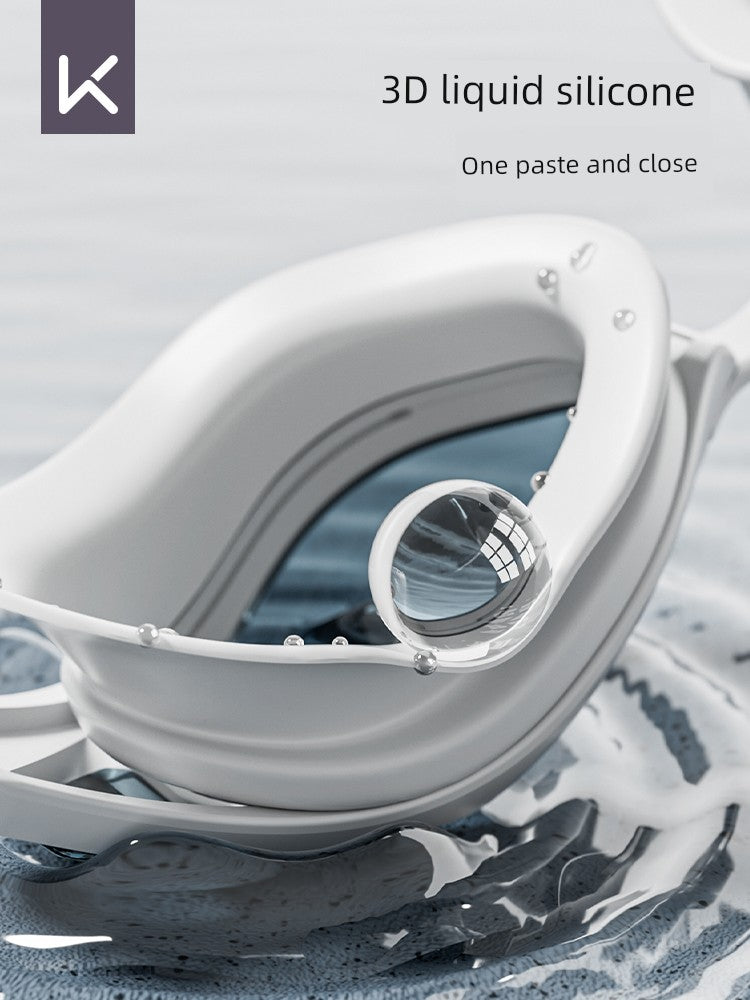 Keep Swimming Goggles Waterproof Anti-Fog HD Myopia Degree Male Professional Swimming Glasses Submersible Equipment Female Swimming Cap Suit