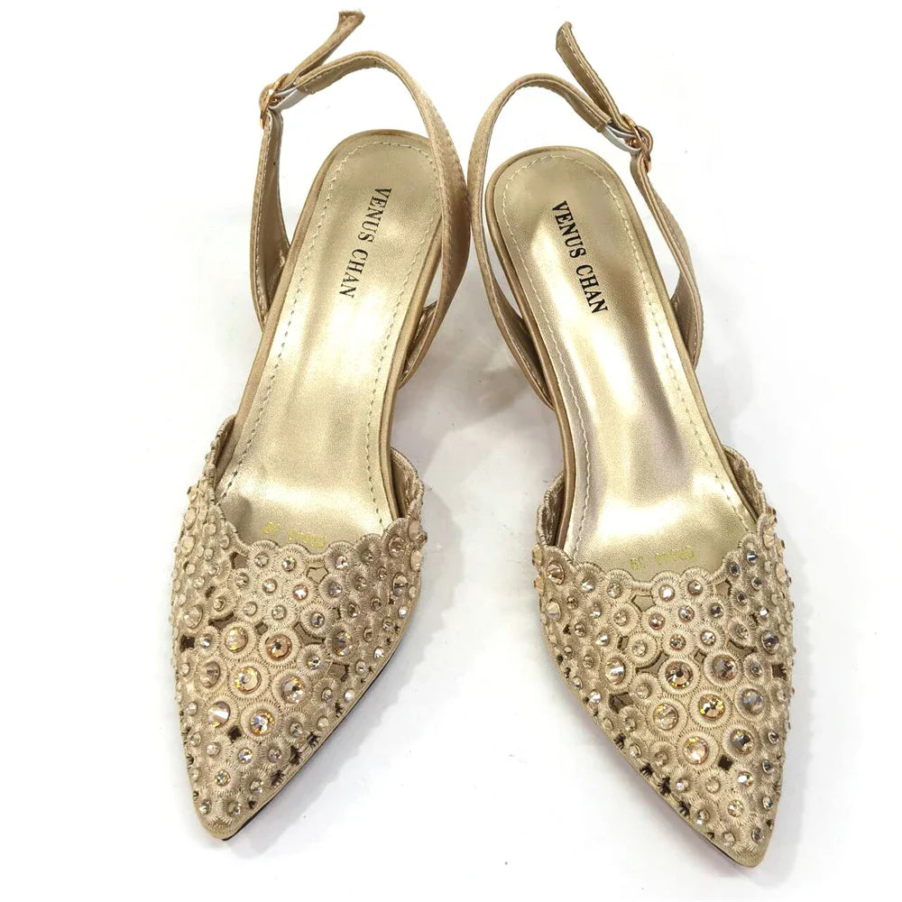 Latest Luxury Pattern Ladies Shoes And Bag Set ED217