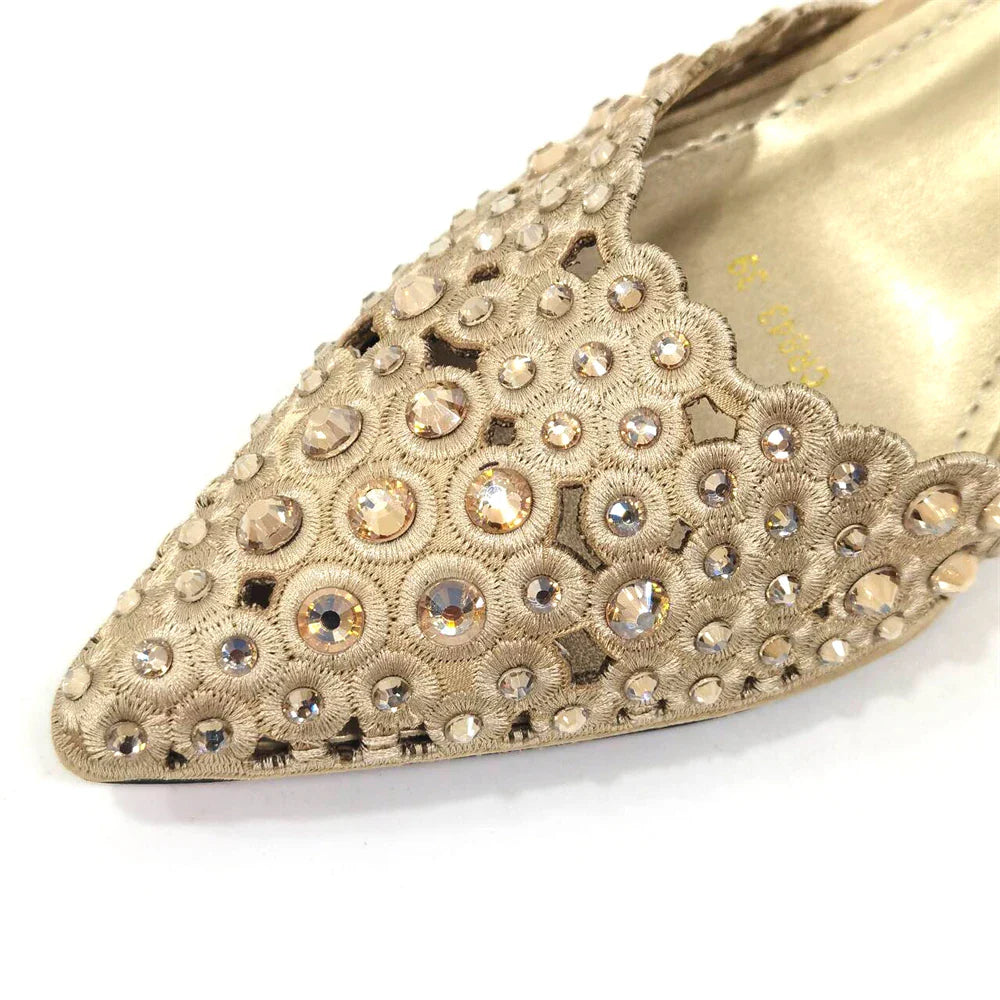 Latest Luxury Pattern Ladies Shoes And Bag Set ED217