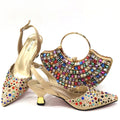 Latest Luxury Pattern Ladies Shoes And Bag Set ED217