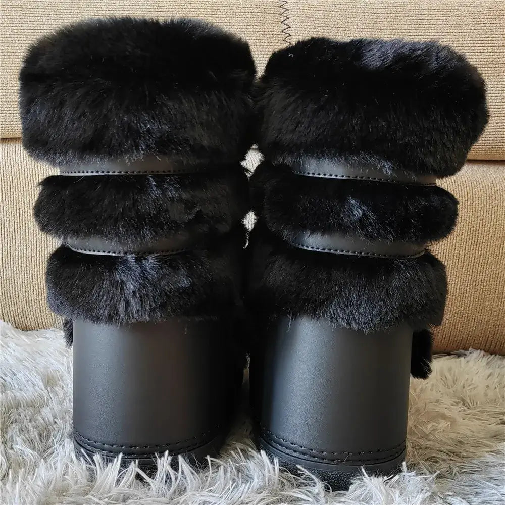 Stay Warm in Style  Y2K Fur Boots