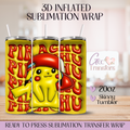 Cute Electric Yellow Character - 20oz 3D Inflated Sublimation Wrap