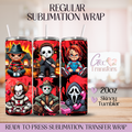 Bad Boys Horror Characters - 20oz Regular Sublimation Wrap